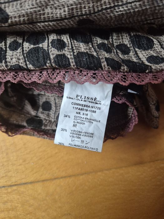 Șal Triunghiular Damă Beatrice .b, Plissé, Buline, Made in Italy