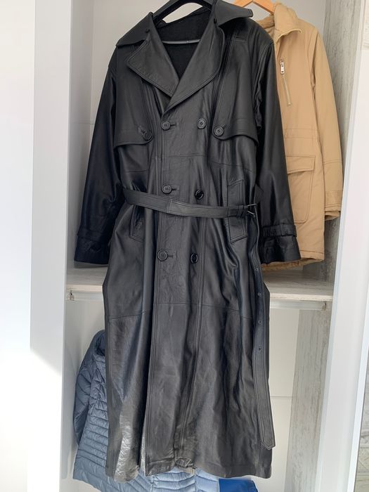 Кожено дълго манто естествена кожа