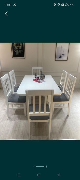 Стол орындықтар мен бірге сатылады бағасы қолжетімді