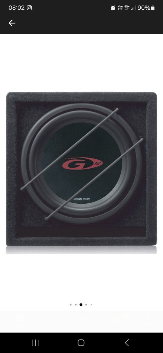 Subwoofer Alpine 30CM + stație Alpine ca nou