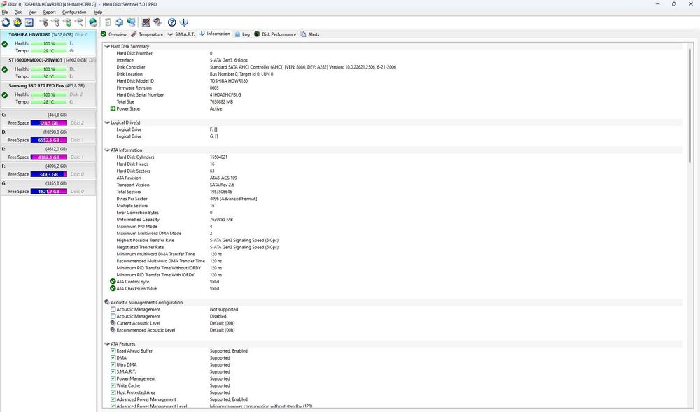 Продавам 8TB Toshiba HDD 3,5" в перфектно състояние и само на 551 дни
