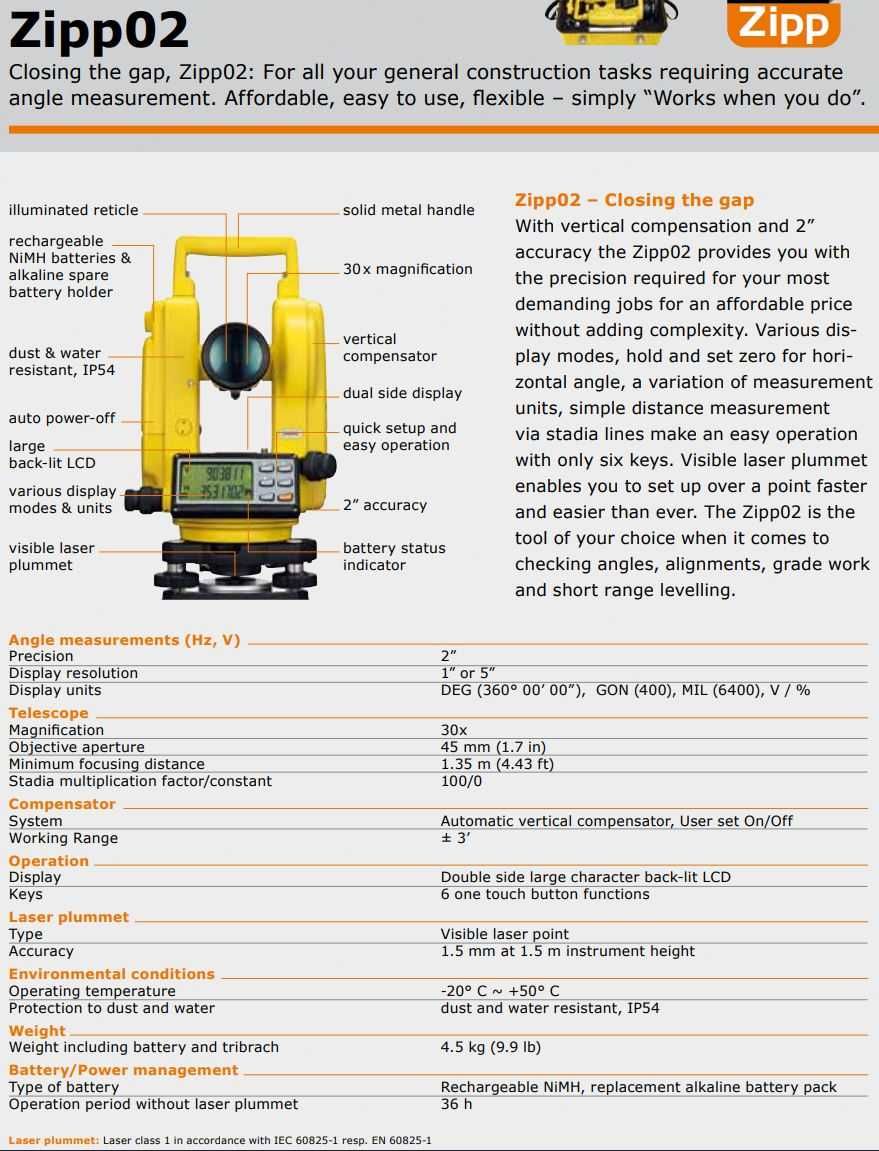 Teodolit digital GEOMAX ZIPP02 2