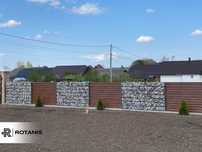Gard modern din piatra + panou 2D