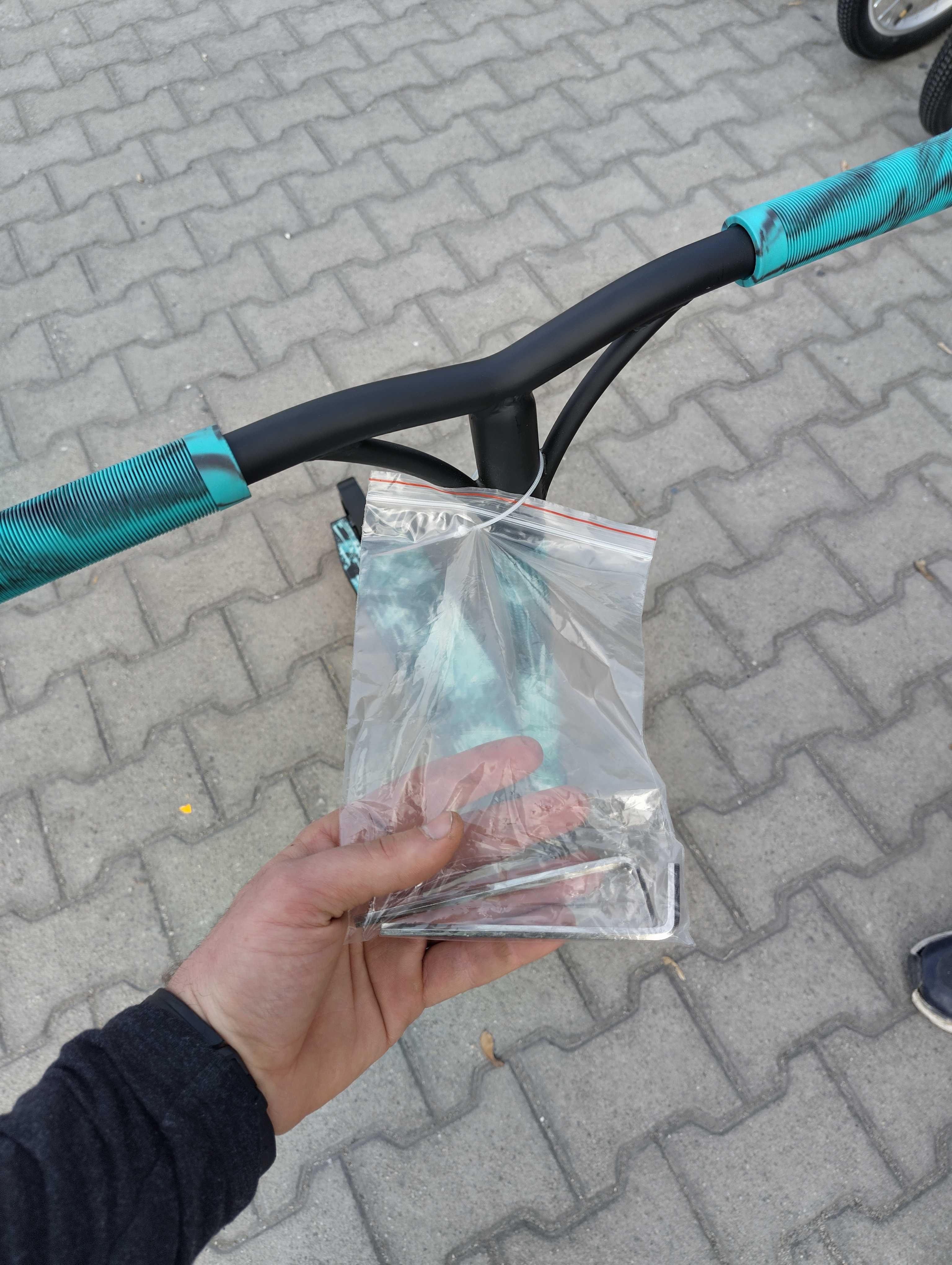 BYOX Детска тротинетка stunt SHOCK син