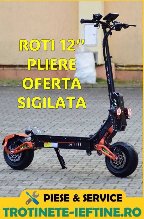 Trotineta cu 120 Km autonomie, 12 inch, 72 km/h, NOUA, 150 kg, 2024