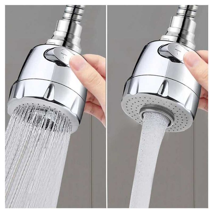 Capăt robinet 2 moduri baterie dus cromat