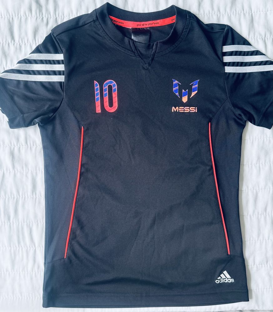 Детска футболна фланелка ADIDAS MESSI 10 Black kids 8-10 г.