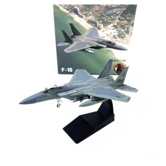 Macheta avion metalica F-15C Super Eagle USA 1:100 19cm