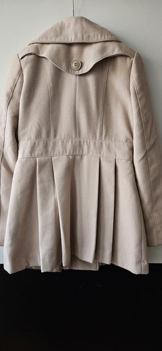 Palton Fisbone S crem