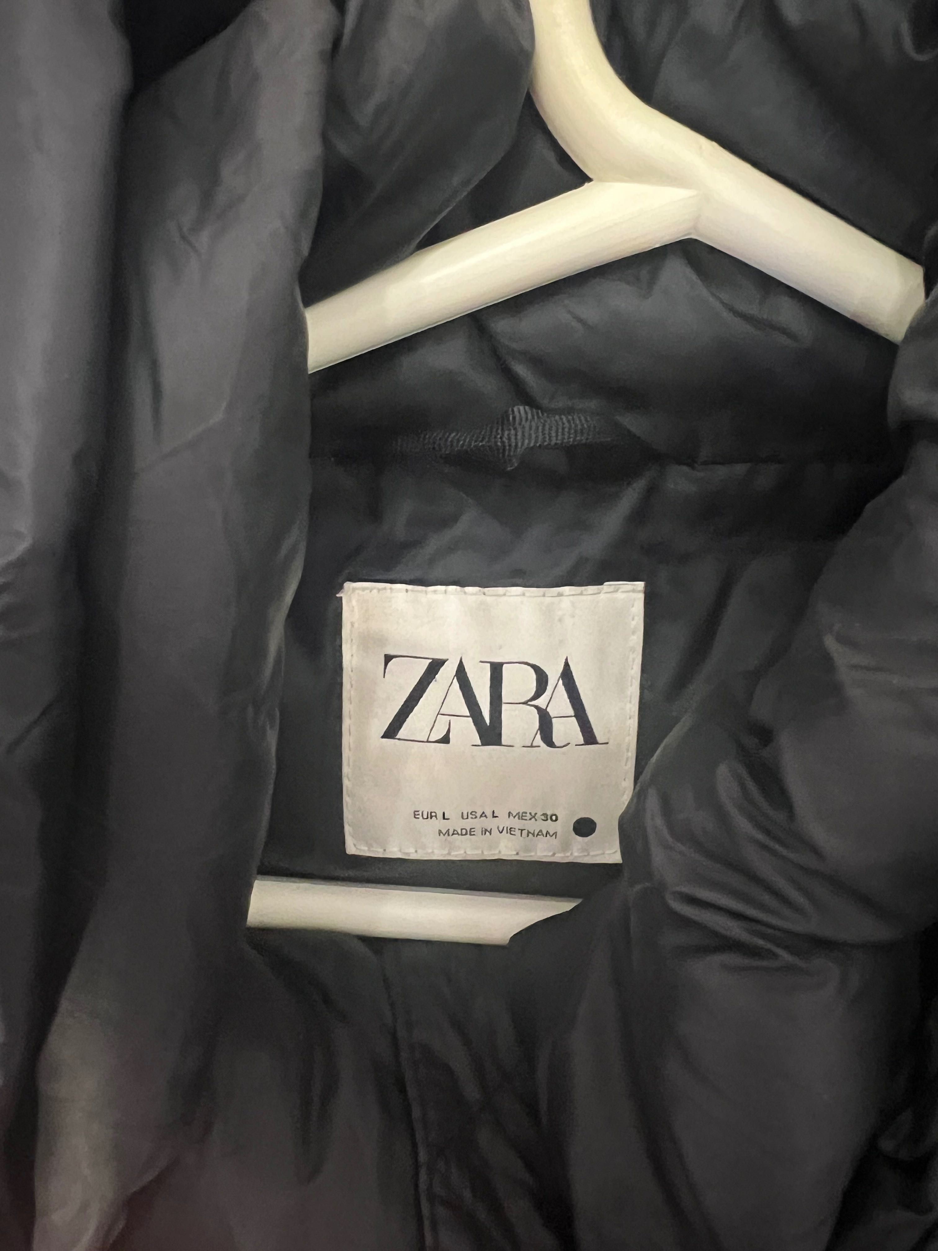 Дамско дебело черно зимно яке от Zara.