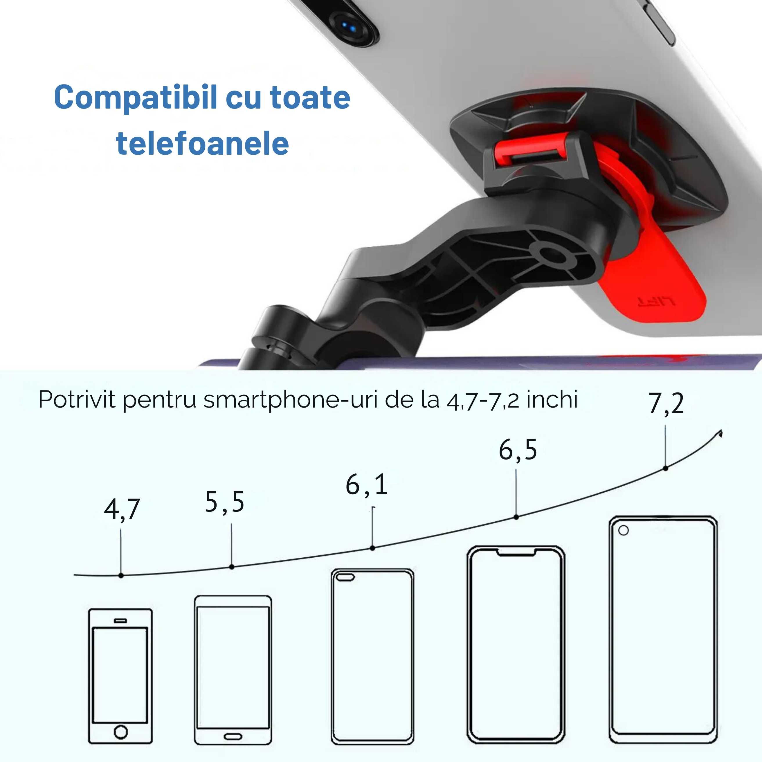 Suport telefon pentru Motocicleta/ Bicicleta/ Scuter/ ATV, Albastru