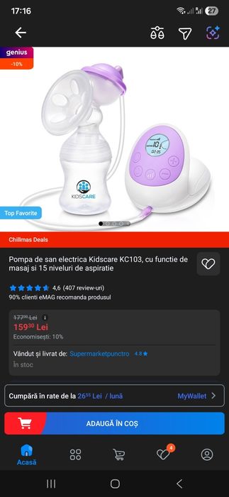 Pompa de san Electrica kids care