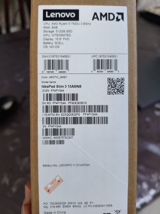 Продам свой ноутбук Lenovo ideapad slim 3