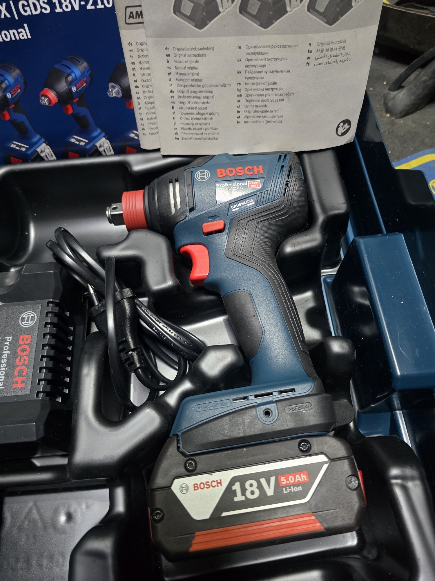 Гайковерт Bosch GDX 18v 210c батерия 36v 4 ah