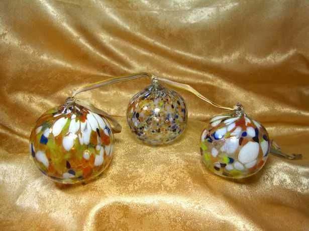 Set bile globuri sticla Murano, colectie, vintage