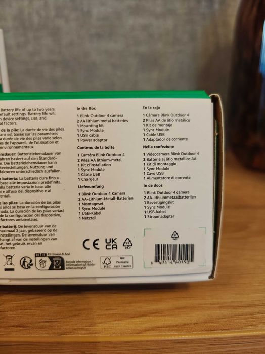 Camera (a 4-a generație 2025) / Blink outdoor 4 + sync module Core EU