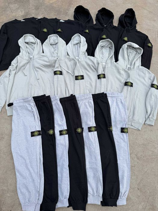 ПРОМОЦИЯ Мъжки Черен Суичър Stone Island Темен Пуловер Стоун Айлънд
