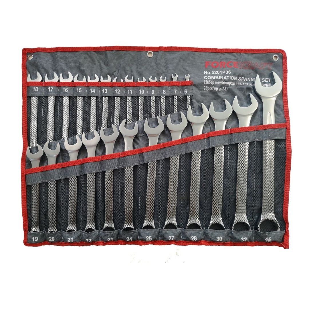Набор ключей комбинированных
FORCEKRAFT FK-5261P36, 25
предметов на по