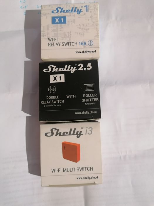 Shelly 2.5 ,Shelly i3, releu wifi