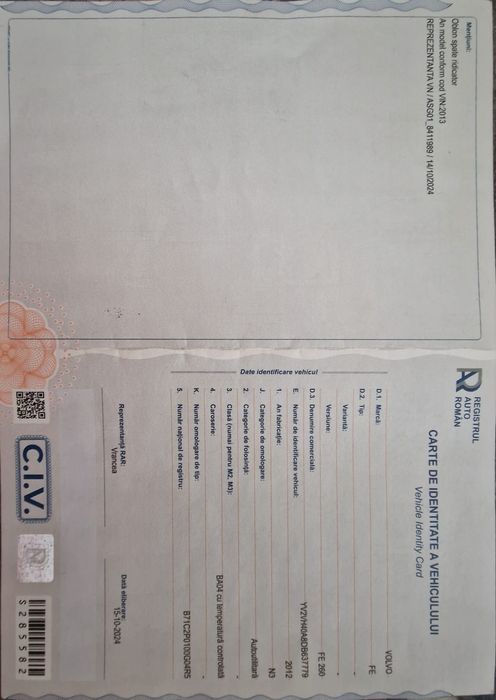 Vand/ schimb VOLVO Frigorific  FE 260 19t.