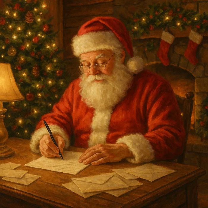 Писмо от дядо Коледа,к-кт с етикети,сертификат Любимец на дядо Коледа