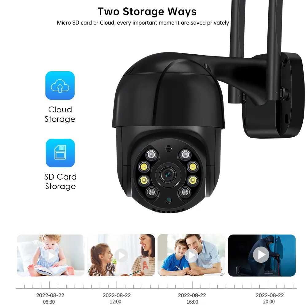 Камера за наблюдение STELS SL90, IP Wi-Fi, 4K Ultra HD, PTZ камера,8MP