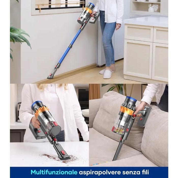 Ликвидация !!!Безжична прахосмукачка MIBODE 45000 Pa/550 W/70 min