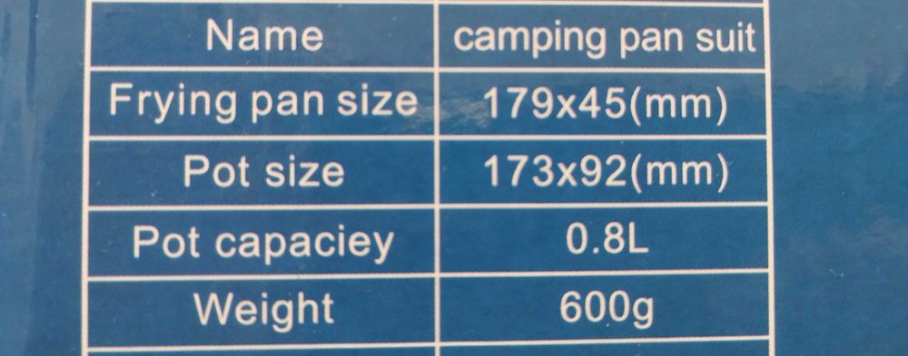 Set pentru camping, gatit in aer liber