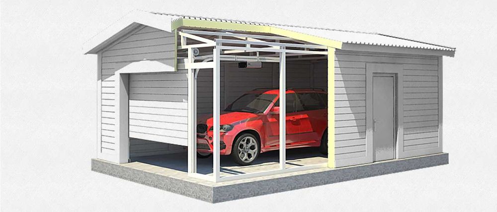 Construim Garaje Auto din structura metalica si panou sandwich izolat
