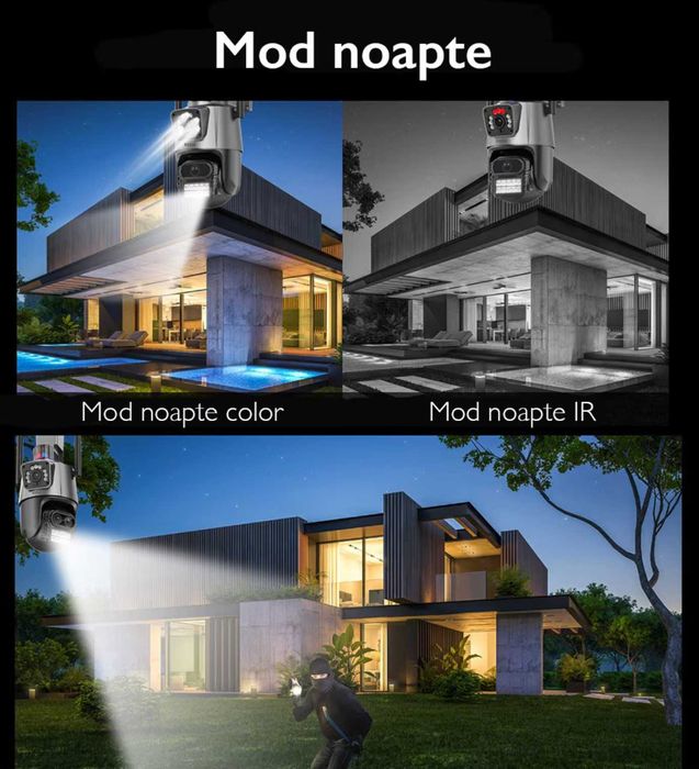 Camera de supraveghere Dubla Sim 4G Panou Solar Visoli® M8 PRO, 8MP