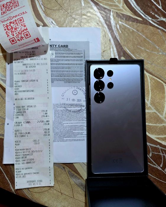 Samsung Galaxy S25 Ultra SilverBlue! 512/12gb Като нов! Гаранция!