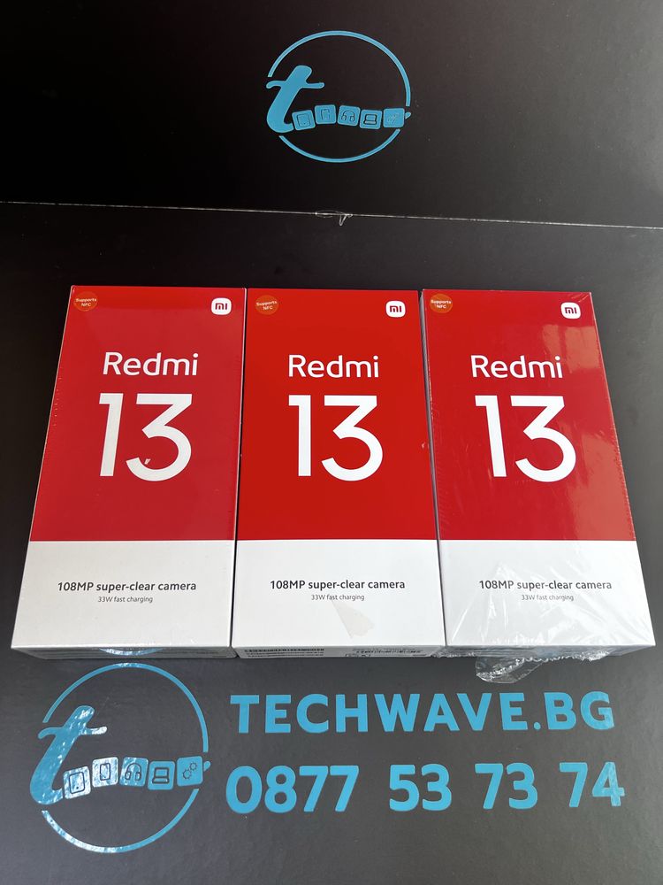 Redmi 13 128GB Pearl Pink, Ocean Blue, Midnight Black