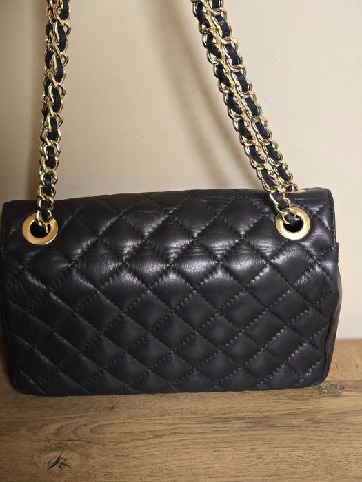 Италианска дамска чанта от естествена кожа