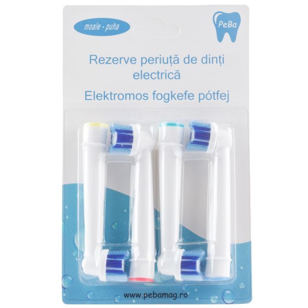 Rezerve periuta de dinti Pebadent compatibil cu Oral-B, 4 buc