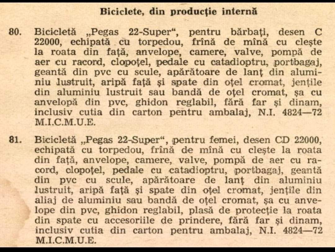 Bicicletă Pegas Super  22 / Veche / Rar / Restaurat