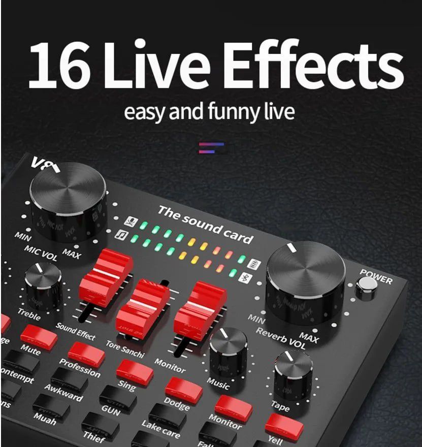 Bm800 Studiya mikrofoni VA V8 super audio kartani komplekt yangi