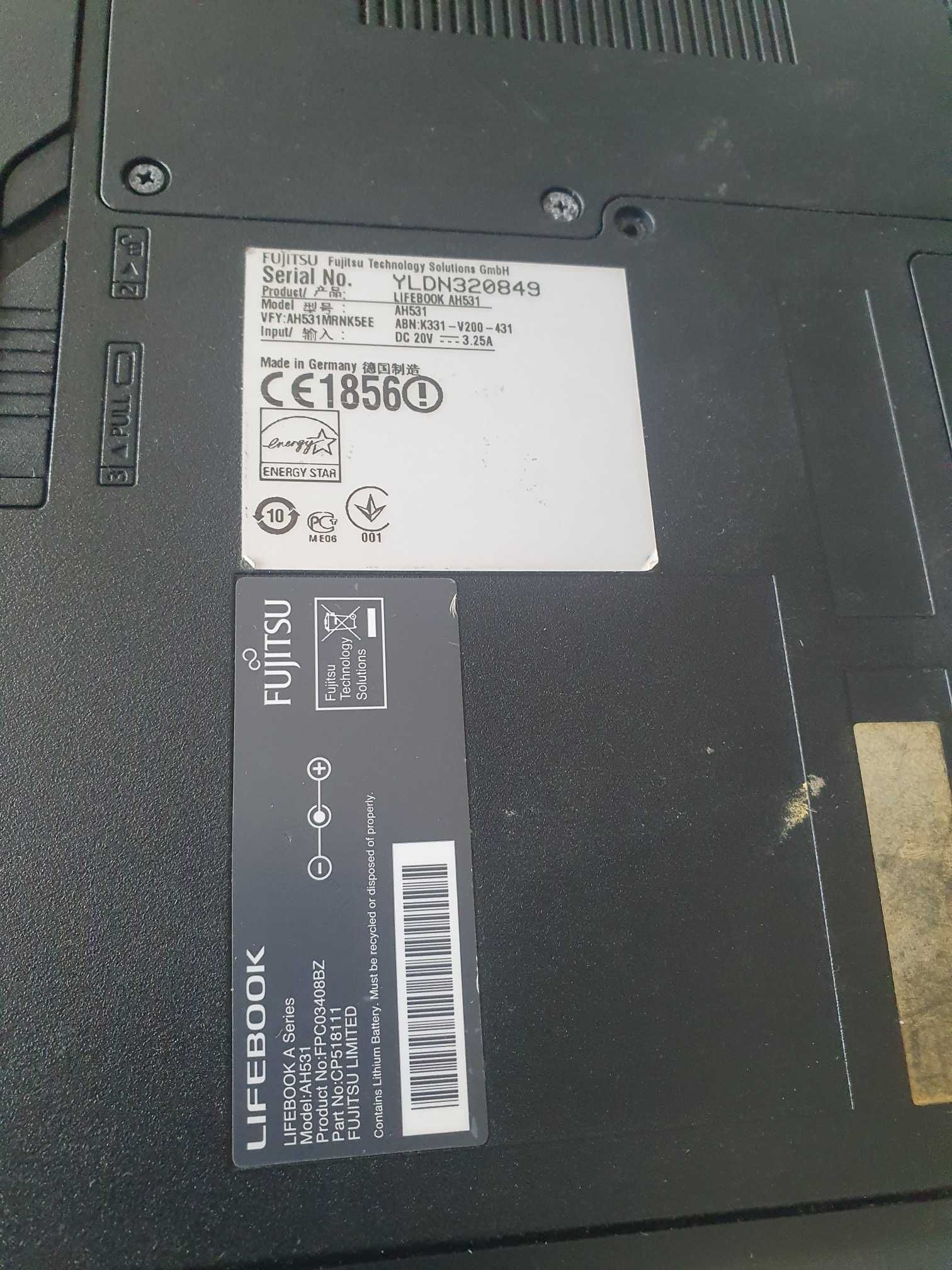 Laptop Fujitsu 15.6'' Lifebook AH531,  Intel® Core™ i5-2430 WINDOWS 10