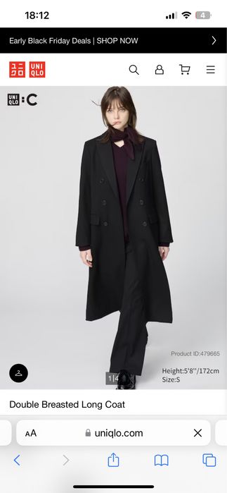 Uniqlo пальто новое