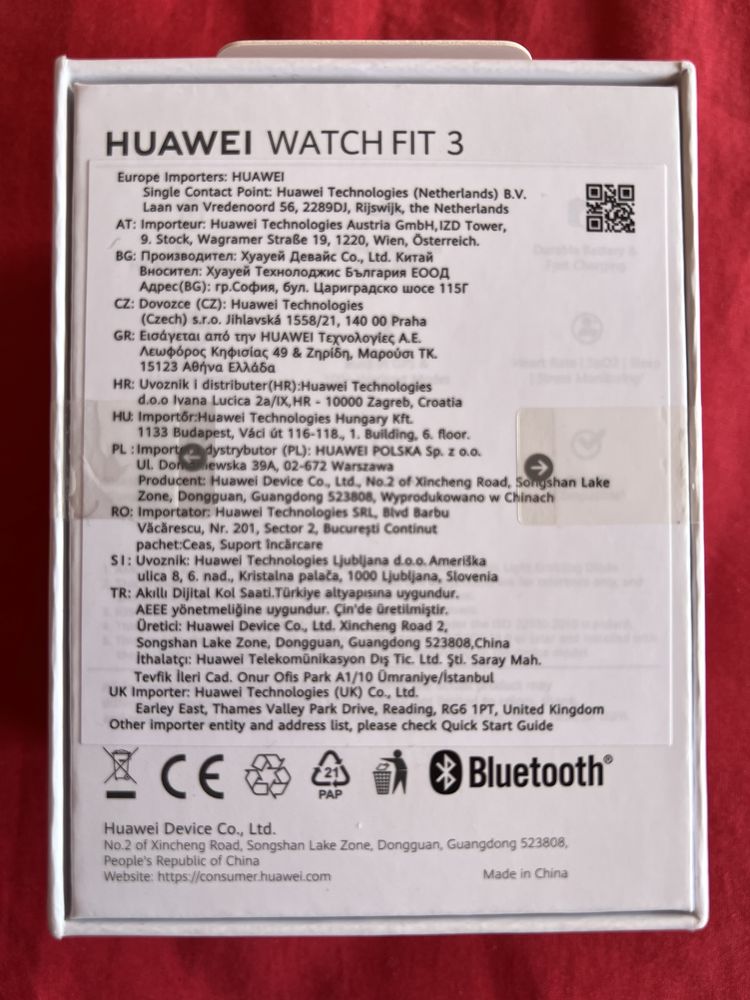 Смарт Часовник Huawei Watch Fit 3