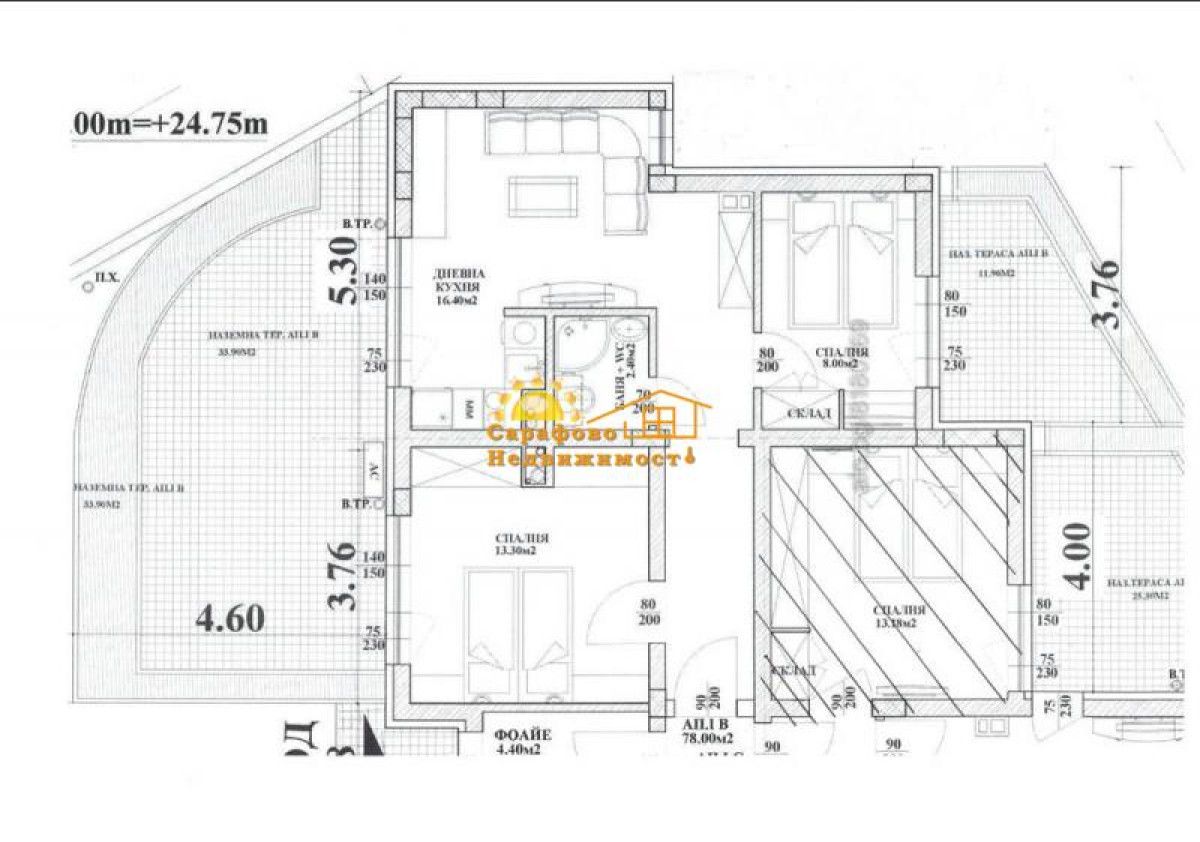 Продажба 3-стаен гр. Бургас - Сарафово 84m²