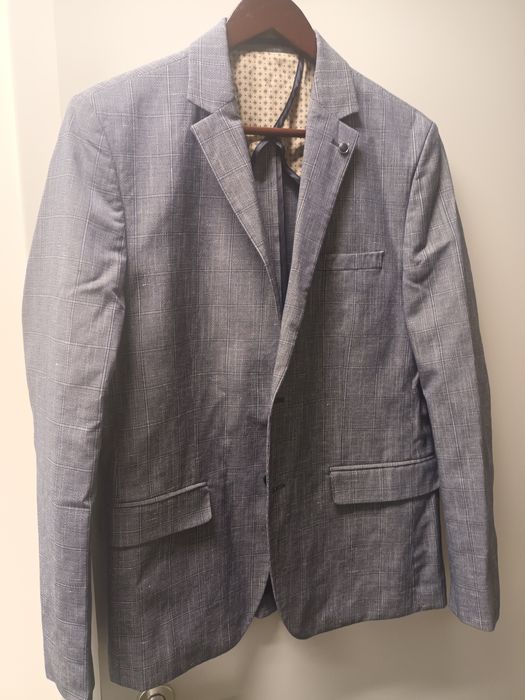 Мъжко сако синьо каре