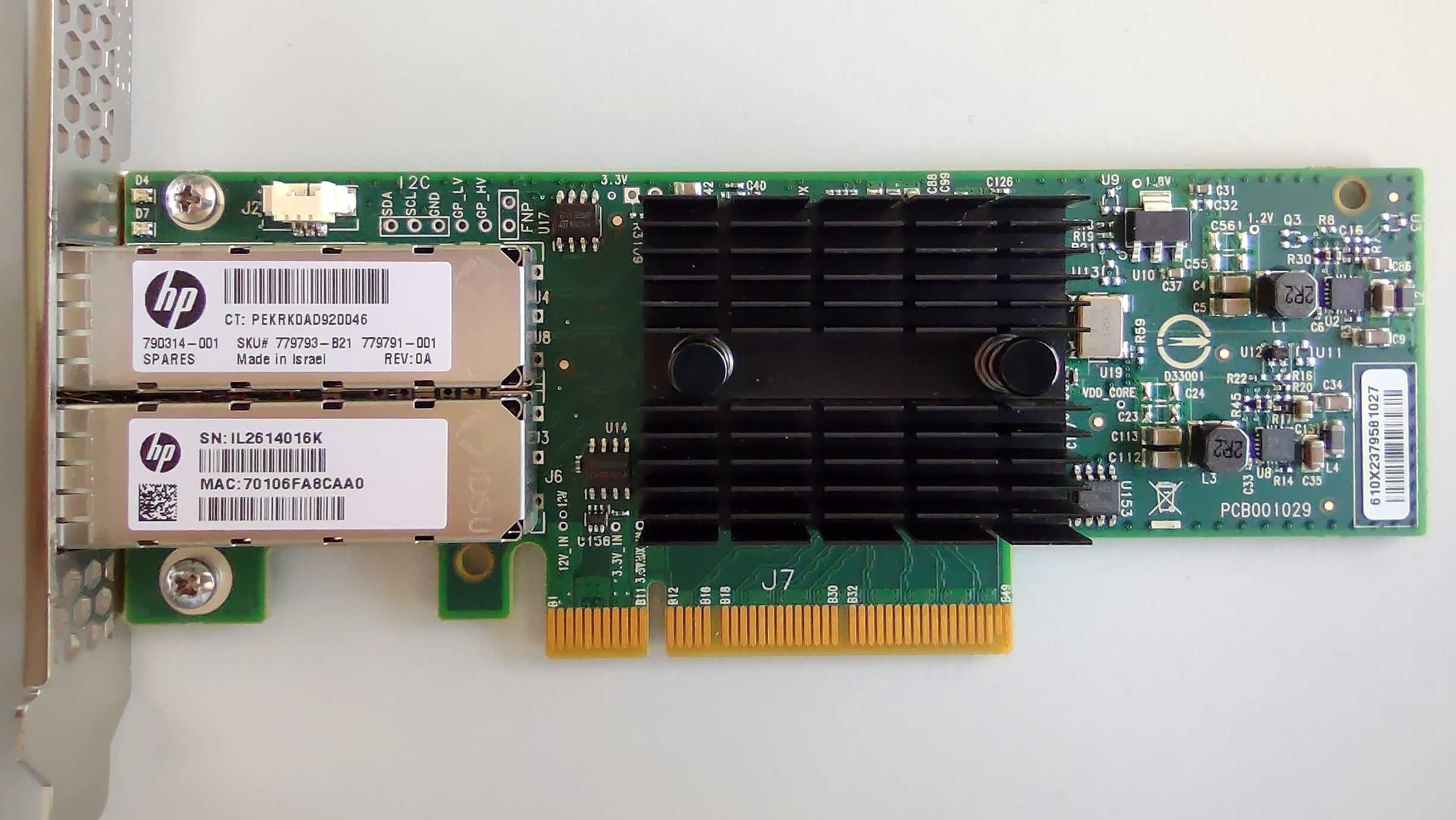 10Gb HPE 546SFP+/Mellanox ConnectX 3 PRO PCIe 3.0 x8 DP Мрежов Адаптер