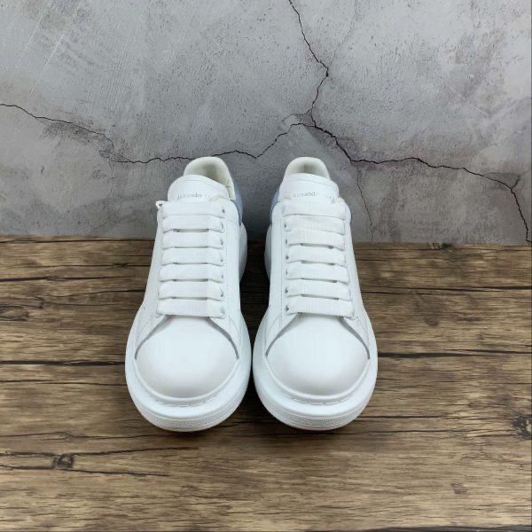 Adidasi Alexander MQueen-piele interior exterior alba, cu detalii gri