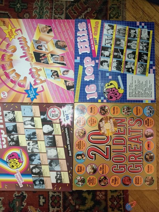 3 cutii vintige depozitare viniluri și discuri de vinil