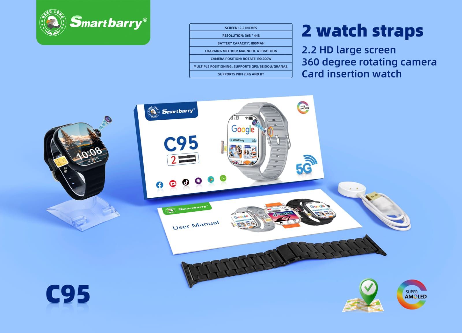 Smart watch internet simkarta barcha ilovani oqiydi