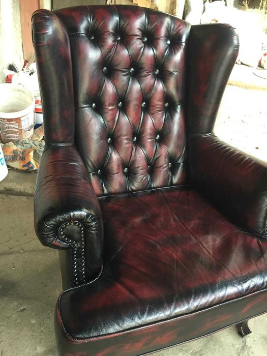 Fotoliu Chesterfield/Oxblood!