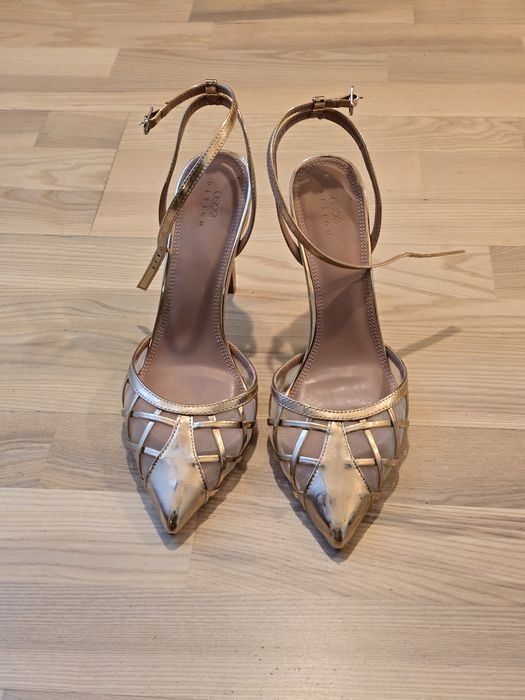 Sandale aurii toc 10 cm Nr.43