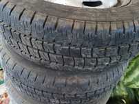 4 cauciucuri cu genti 195/70r15 C și 2 cauciucuri cu genti 215/75R16C