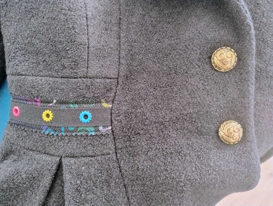 Haina lana neagra paltonaș 100% lana