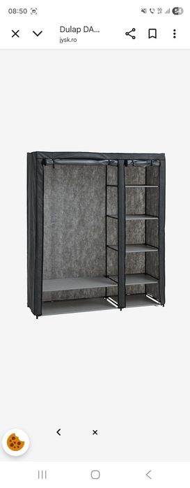 Dulap textil culoare gri